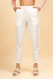 White Ankle Length Comfortable Pant