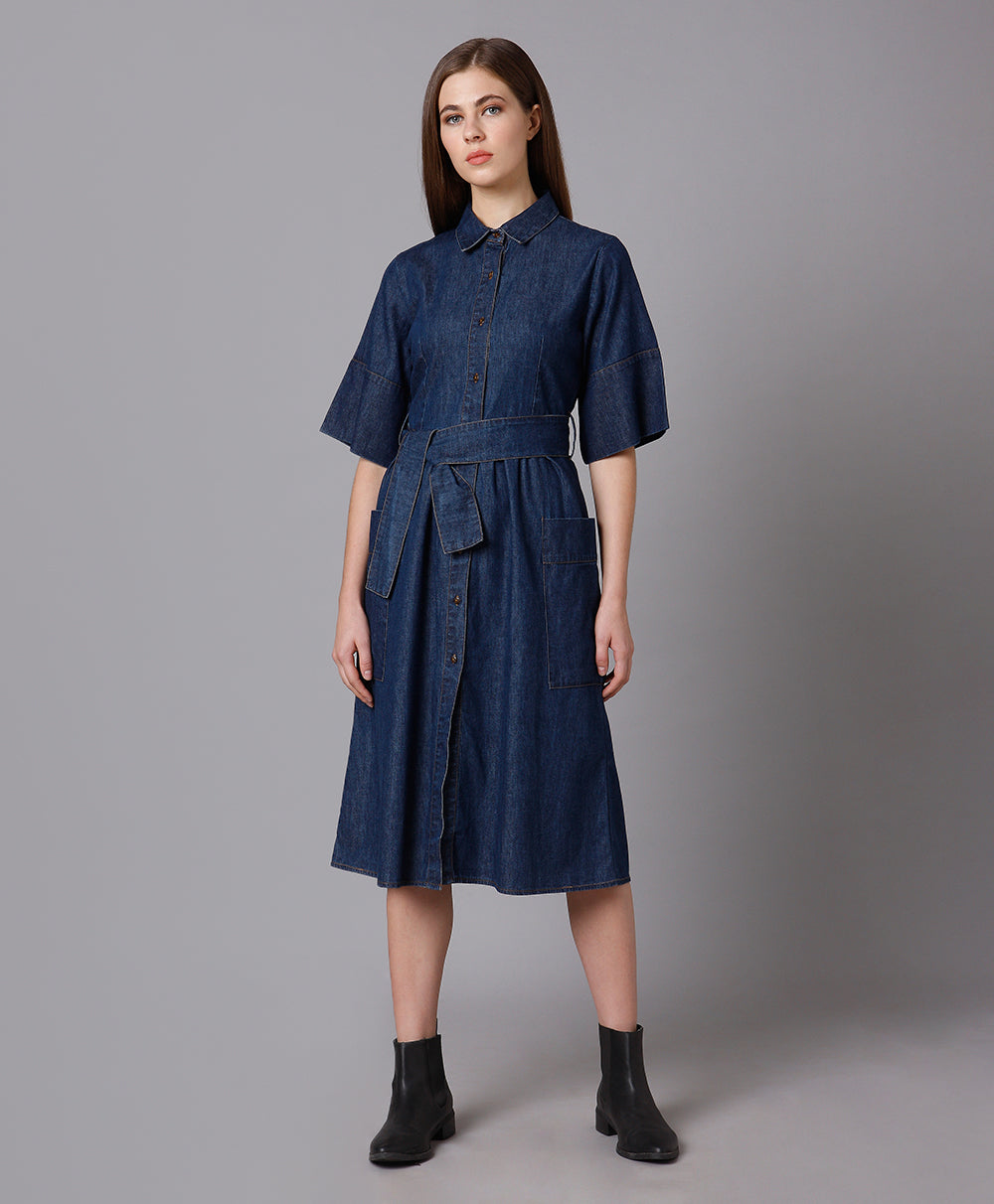 ONLY Blue Denim Shirt Dress (Blue) in Thiruvananthapuram at best price by A  G Creations - Justdial