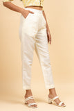 Comfortable Office White Women's Pant