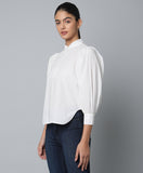 Cotton Semi Half Placket Shirt