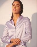 Ladies Formal Lavender Satin shirt