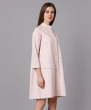 Pastel Pink Cotton Shirt Dress