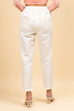 White Ankle Length Comfortable Pant