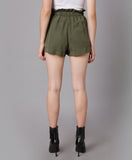 Lyocell Olive Shorts