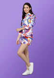 Printed Co-Ord Set consists of Shirt and Mini Skirt Dress