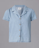 Denim Lapel Collar Shirt