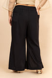 Adaa Black Embroidered Tummy Tuck Pants