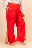 Meh-Noor Coral pink Tummy Tuck Pants