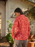 Women's Red printed Office Shirt