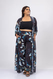 Nocturne Black Printed 3 Piece Co-ord Set