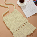 IMARS Macrame Bag Yellow For Women & Girls (Beach Bag) Made With Macrame Yarn