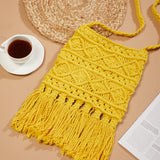 IMARS Macrame Bag Yellow For Women & Girls (Beach Bag) Made With Macrame Yarn