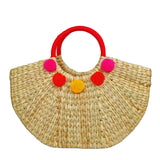 IMARS Stylish Handbag Red  For Women & Girls (Basket Bag) Made With Kuana Grass