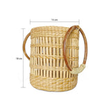 IMARS Stylish Handbag White For Women & Girls (Basket Bag) Made With Wood