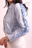 Azure Ruffle Shirt