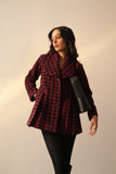 Wool Red Woman's Office Winter Jacket