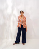 Women Printed 2-Piece Blazer & Trousers Set For Women