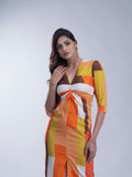 Multicolor Premium Printed satin dress