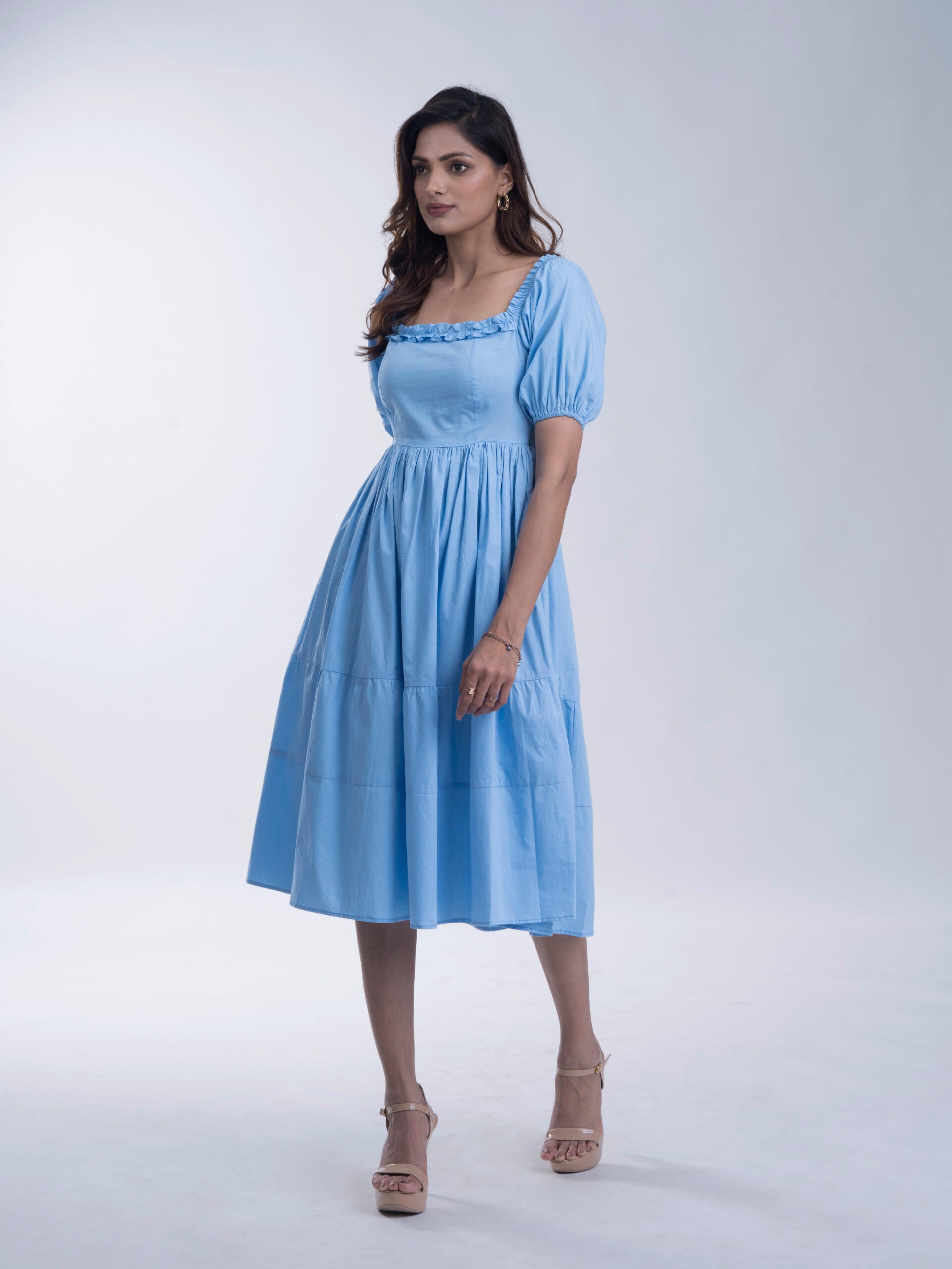 Knee length fashion cotton dresses