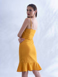 Mustard Yellow Regular fit Bodycon short dress