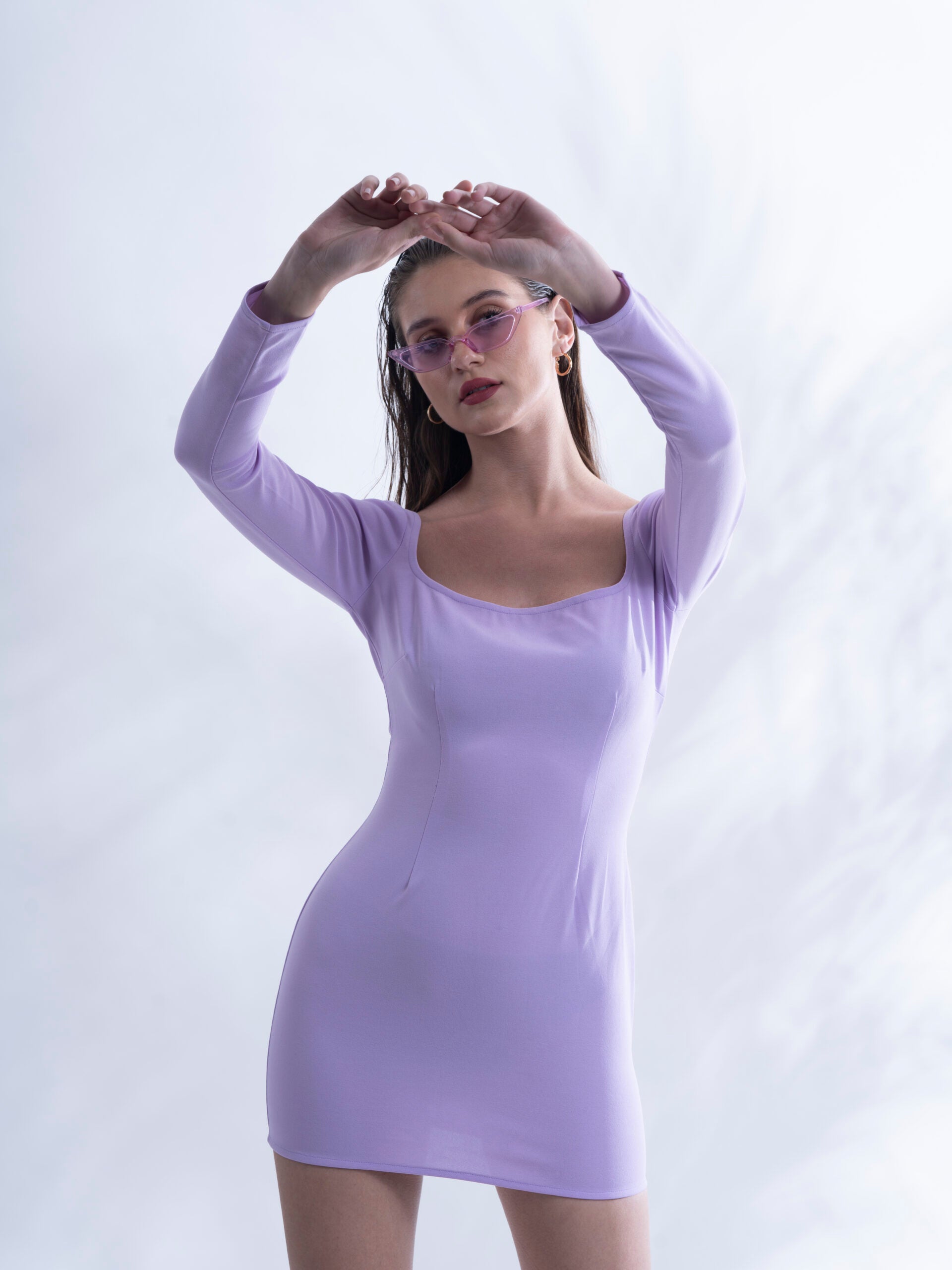 V-Neck Bodycon Dress - Norma - Morning Lavender Online Boutique
