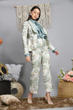 It girl embroidered pant suit