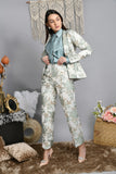 It girl embroidered pant suit