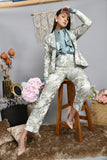 It girl embroidered pant suit