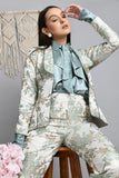 It girl embroidered pant suit