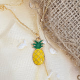 Rack Jack Y2K Charm Pendant Gold Necklace - Season Love - Summer - Pineapple