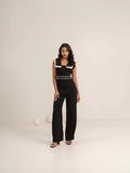 Black Double collar Jumpsuit