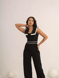 Black Double collar Jumpsuit