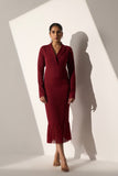 Women's Everyday Maroon Blazer dress