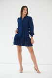 100% Pure Cotton Women's Blue cotton shirt dress