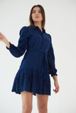 100% Pure Cotton Women's Blue cotton shirt dress