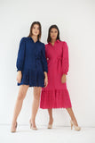 100% Pure Cotton Women's Blue cotton shirt dress