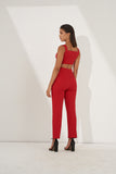 luxury crepe Women's Red corset top