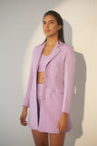 Crepe Lavender Blazer with Notch lapels