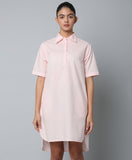 Peach Cotton Shirt Dress