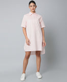 Peach Cotton Shirt Dress