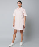 Peach Cotton Shirt Dress