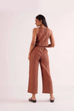 Women's Classic Linen pant & Crop top Co-ord set