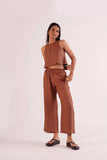 Women's Classic Linen pant & Crop top Co-ord set