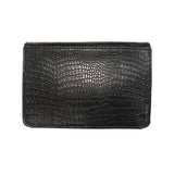 IMARS Stylish Crossbody Black Croco For Women & Girls (Sling Bag) Made With Faux Leather