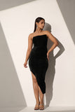 Black velvet Corset Ladies Evening dress