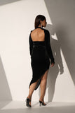 Black velvet Corset Ladies Evening dress