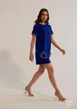 Women's Relaxed fit  Dress with Handmade Pocket Heart details