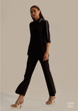 Black Formal Shirt and Trouser Co-ord set for Women