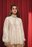 Ivory Full sleeves Women's Hand embroidered top