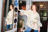 Floral Hand embroidered Full sleeves Cotton Top